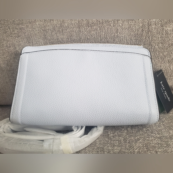 kate spade new yorkKnott Pebbled Leather Small Crossbody Bag, light blue - Picture 3 of 5